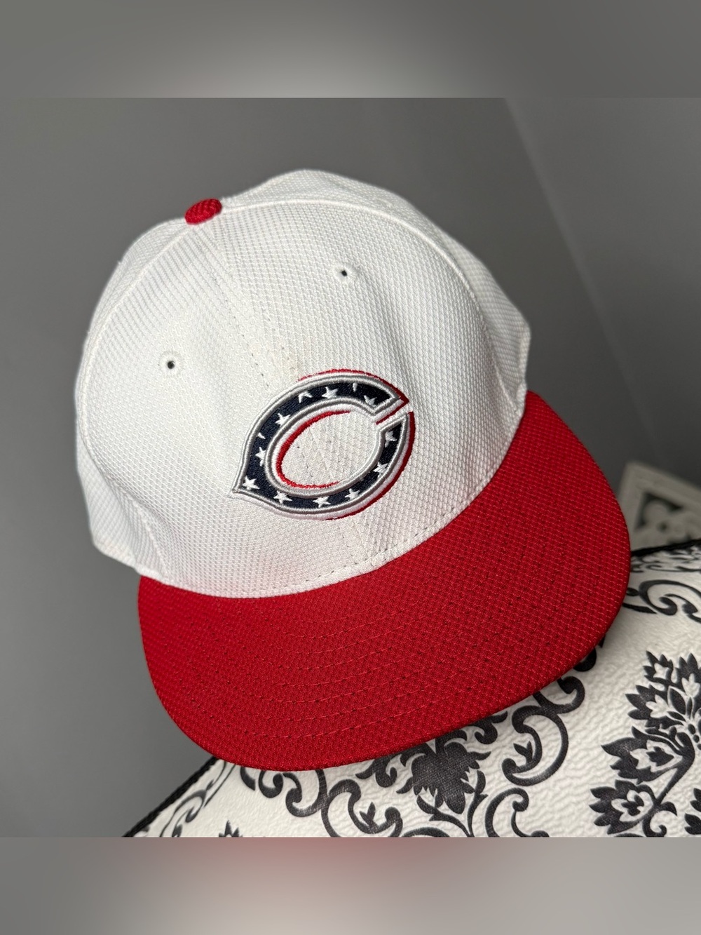 New Era 59Fifty MLB Cincinnati Reds 4th of July Fitted Hat Size 7.5 Baseball Cap